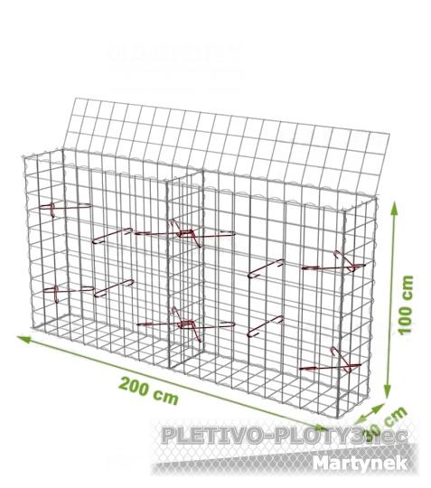 Gabionový koš 2000x300x1000mm,
