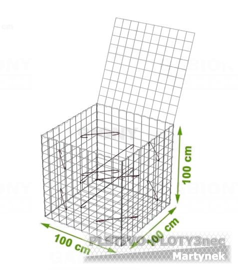 Gabionový koš 1000x1000x1000mm