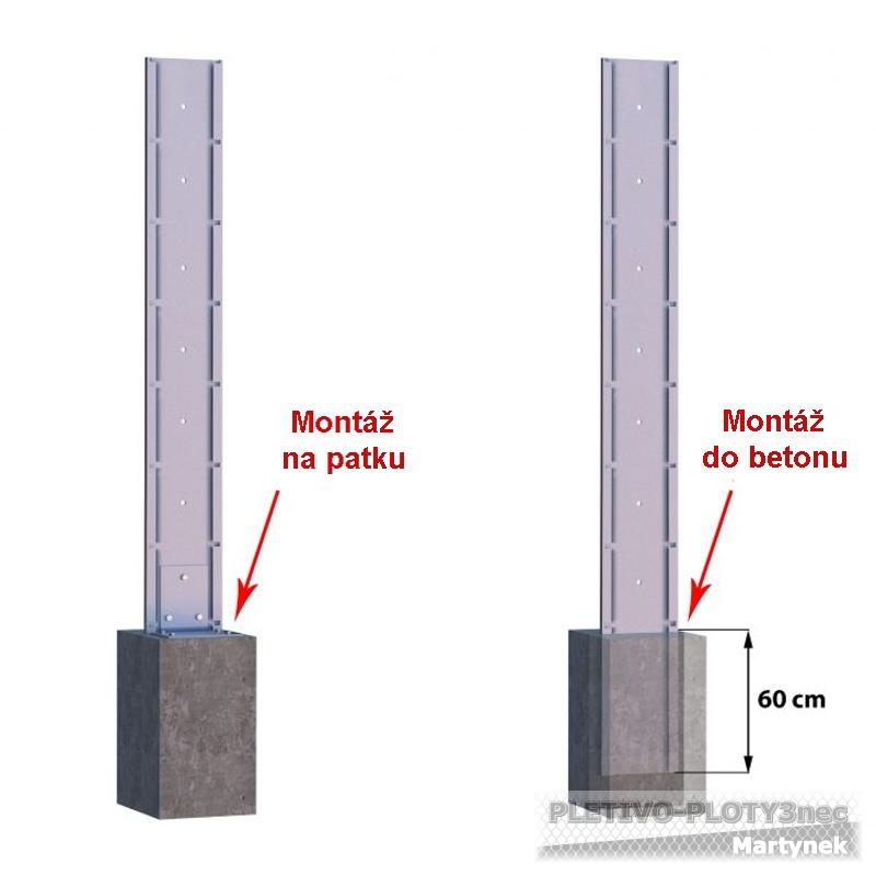 Sloupek PRAKTIK 1630mm ZN-ZINKOVANÝ