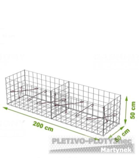 Gabionový koš 2000x500x500mm,