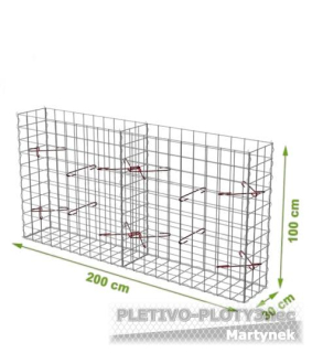 Gabionový koš 2000x300x1000mm,